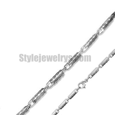 Stainless steel jewelry Chain 45cm - 50cm length tube link chain necklace w/lobster 3mm ch360236